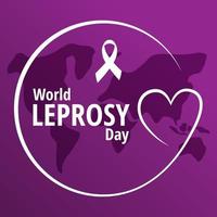 World Leprosy Day Concept Vector Illustration Template with ribbon