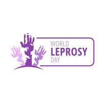 World Leprosy Day in January Vector Illustration