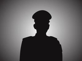 Silhouettes of police officers for editorial or media vector