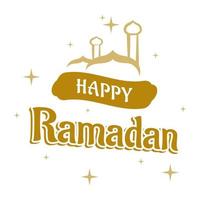 plantilla de vector de ramadan kareem. feliz tipografía eid mubarak y letras hechas a mano con insignia de objeto para la fiesta sagrada islámica. caligrafía de la tradición musulmana, concepto de escritura a mano 15