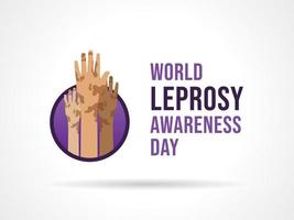 World Leprosy Awareness Day Symbol Banner Template. International Healthcare Event in January Illustration. Social Media Post vector