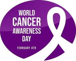 World Cancer Awareness Day Concept. Banner Template vector