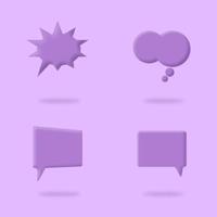 Chat bubbles 3D illustration vector