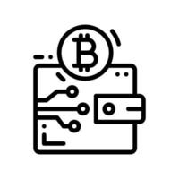 Bitcoin icon in filled line style. vector illustration for graphic designer, website, app.