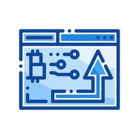 Bitcoin icon in filled line style. vector illustration for graphic designer, website, app.