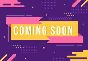 Coming Soon Banner Background Illustration vector