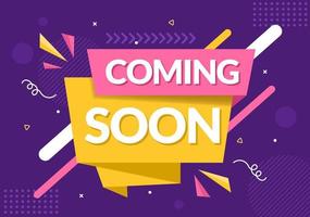 Coming Soon Banner Background Illustration vector