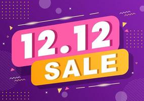 Special 12.12 Shopping Day with Super Sale Discount Poster or Banner Vector Illustration For Marketing Business Promotion Last Month of the Year