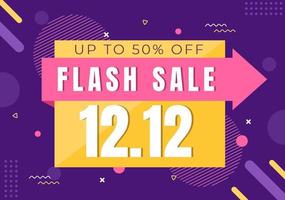 Special 12.12 Shopping Day with Super Sale Discount Poster or Banner Vector Illustration For Marketing Business Promotion Last Month of the Year