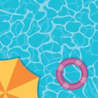 Transparent pool water summer poster vector