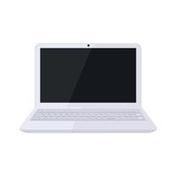 Modern laptop design in black and white color vector