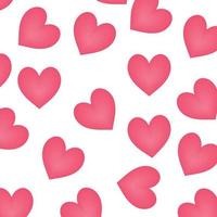 Set of pink valentine hearts vector