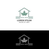 green house logo template design vector