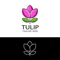 vector de diseño de plantilla de logotipo de tulipán