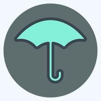 Icon Umbrella - Flat Style,Simple illustration,Editable stroke vector