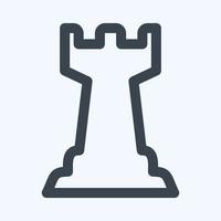 Icon Chess 4 - Line Style,Simple illustration,Editable stroke vector