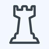 Icon Chess 4 - Line Style,Simple illustration,Editable stroke vector