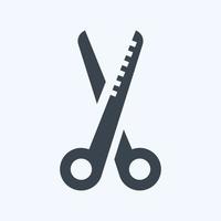 Icon Hair Scissor - Glyph Style vector