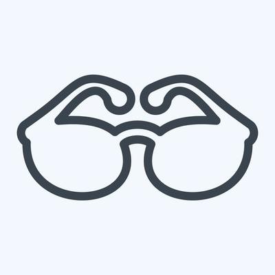 Icon Sunglass - Line Style,Simple illustration,Editable stroke