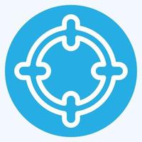 Icon Aim - Blue Eyes Style,Simple illustration,Editable stroke vector