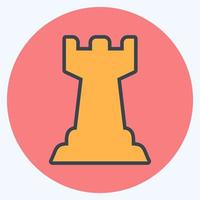 Icon Chess 4 - Color Mate Style,Simple illustration,Editable stroke vector