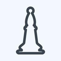 Icon Chess 3 - Line Style,Simple illustration,Editable stroke vector