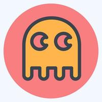 Icon Ghost - Color Mate Style,Simple illustration,Editable stroke vector