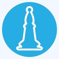 Icon Chess 3 - Blue Eyes Style,Simple illustration,Editable stroke vector