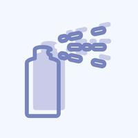 Icon Spray - Two Tone Style - Simple illustration, Editable stroke. vector