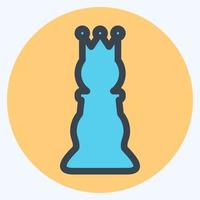 Icon Chess 1 - Color Mate Style,Simple illustration,Editable stroke vector