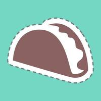 Sticker Tako - Line Cut - Simple illustration, Editable stroke. vector