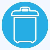 Icon Pot 2 - Blue Eyes Style - Simple illustration, Editable stroke. vector