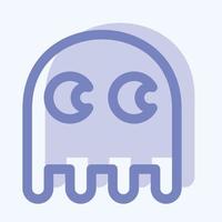 Icon Ghost - Two Tone Style,Simple illustration,Editable stroke vector