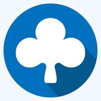 Icon Clubs - Long Shadow Style,Simple illustration,Editable stroke vector