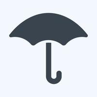 Icon Umbrella - Glyph Style,Simple illustration,Editable stroke vector