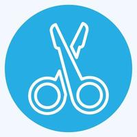Icon Nail Scissor - Blue Eyes Style vector