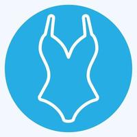 Icon Swimsuit 1 - Blue Eyes Style,Simple illustration,Editable stroke vector