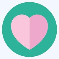 Icon Hearts - Flat Style,Simple illustration,Editable stroke vector