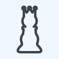 Icon Chess 1 - Line Style,Simple illustration,Editable stroke vector