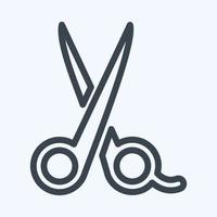 Icon Scissor - Line Style vector