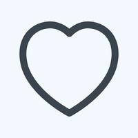 corazones de icono - estilo de línea, ilustración simple, trazo editable vector
