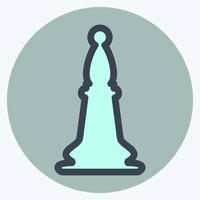 Icon Chess 3 - Color Mate Style,Simple illustration,Editable stroke vector