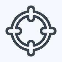Icon Aim - Line Style,Simple illustration,Editable stroke vector