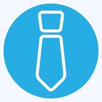 Icon Tie - Blue Eyes Style,Simple illustration,Editable stroke vector