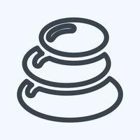 Icon Sauna - Line Style - Simple illustration, Editable stroke. vector