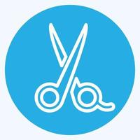 Icon Scissor - Blue Eyes Style vector