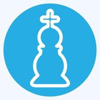 Icon Chess 2 - Blue Eyes Style,Simple illustration,Editable stroke vector