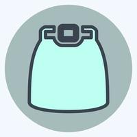 Icon Skirt-3 - Color Mate Style,Simple illustration,Editable stroke vector