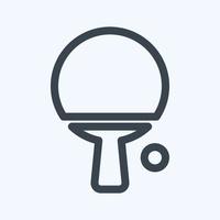 Icon Pin Pong - Line Style,Simple illustration,Editable stroke vector