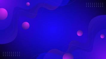 Fondo de ondas líquidas azul degradado abstracto geométrico moderno vector